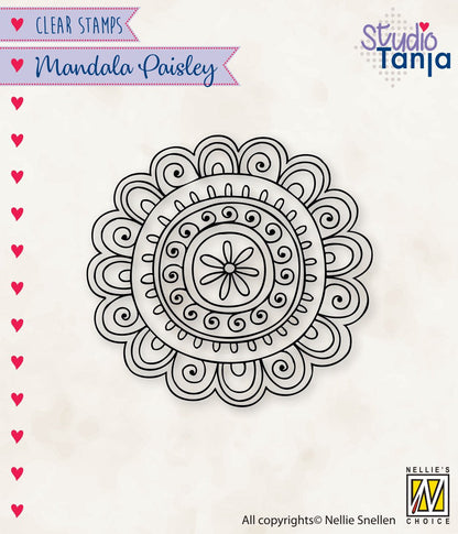 Nellie's Choice Clear Stamp Mandalas Paisley Flower