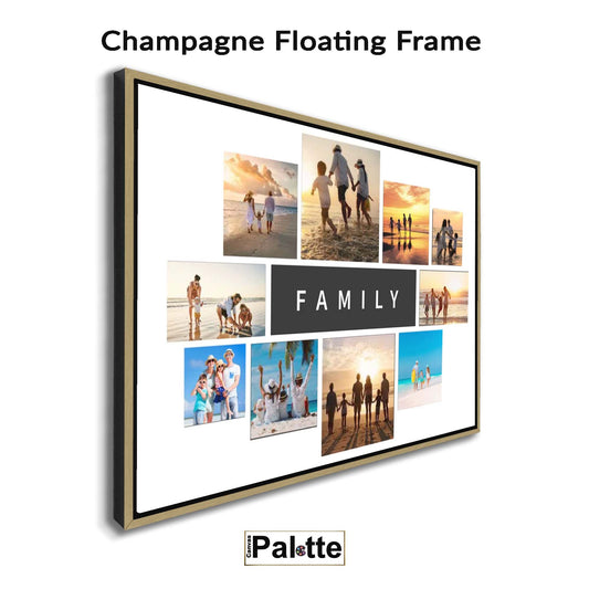 Schwebedesign Champagner/Schwarz