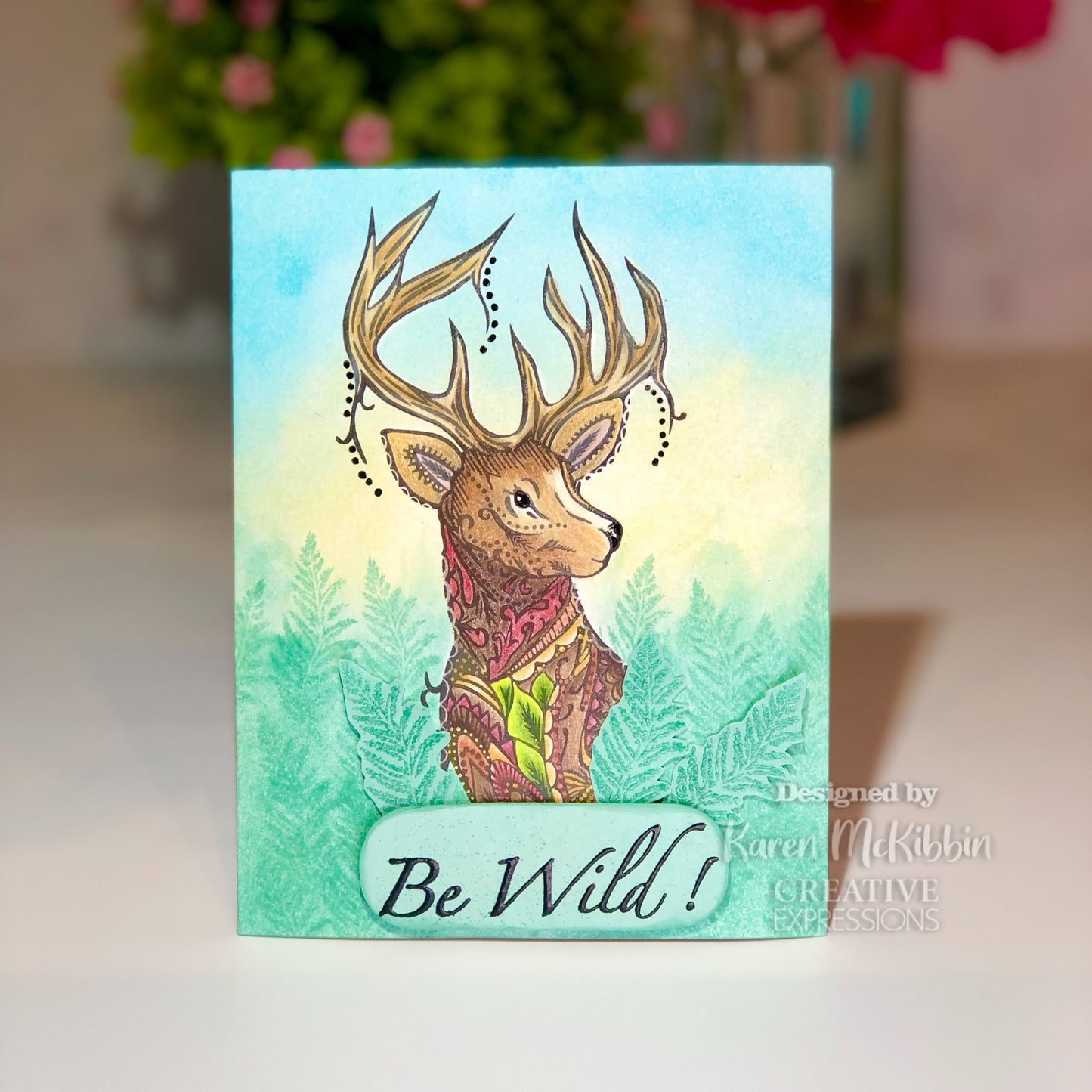 Creative Expressions Designer Boutique Doodle Deer 6 in x 4 in Clear Stamp Set