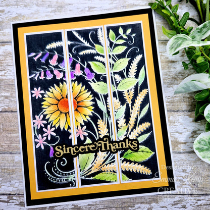 Creative Expressions Sunshine Serenade Companion Colouring Stencil 6 in x 8 in Set of 2