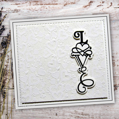 Creative Expressions Sue Wilson Slimline Anniversary Hearts Craft Die