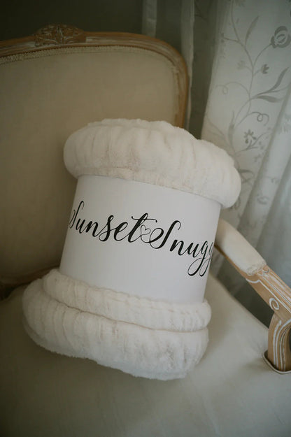 Cream Clouds Double-sided Minky Blanket