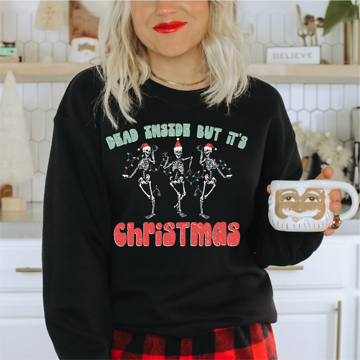 Dead Inside Unisex Crewneck | Christmas Apparel