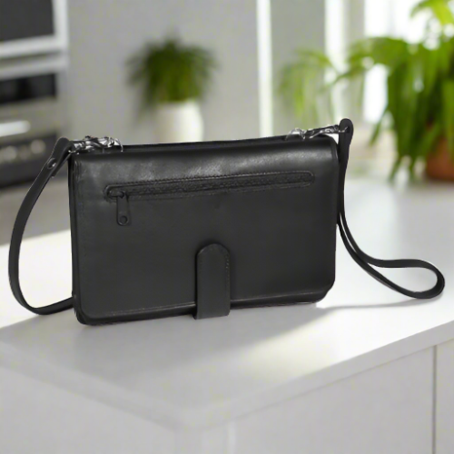 Derek Alexander Deluxe Leather Organizer Clutch Purse