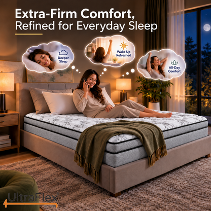 UltraFlex® DYNASTY 9 Inch Firm High Density Foam Mattress with Tight Top Comfort — Made in Canada