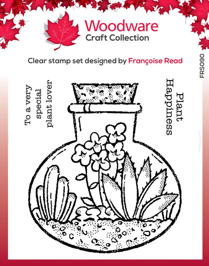 Woodware Clear Singles Terrarium 4 in x 4 in Stamp
