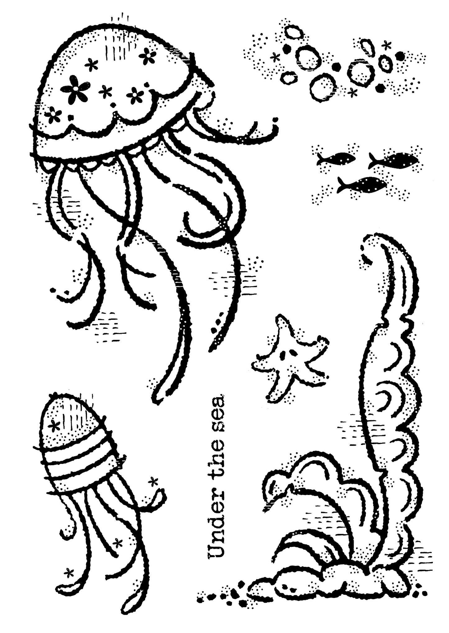 Woodware Clear Singles Under The Sea 4 in x 6 in Stamp