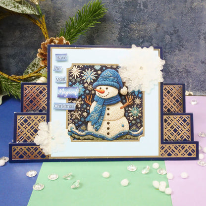 Festive Square Pocket Pad Apertures - Stunning Silver