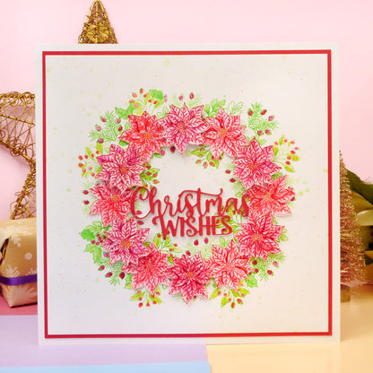 For the Love of Stamps - A Circle of Poinsettias