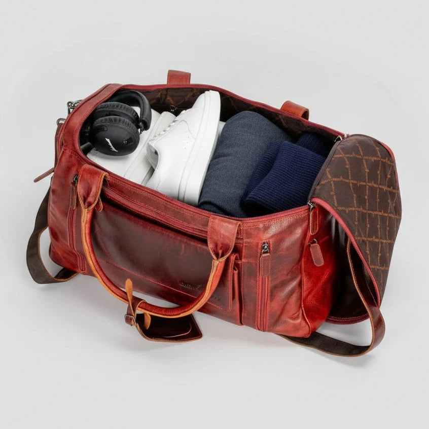 Greenwood Leather Regina Large Travel Duffle Bag
