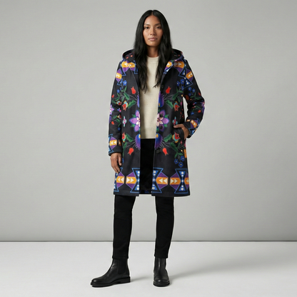 OLDTRIBES™ Pink Floral Long Coat