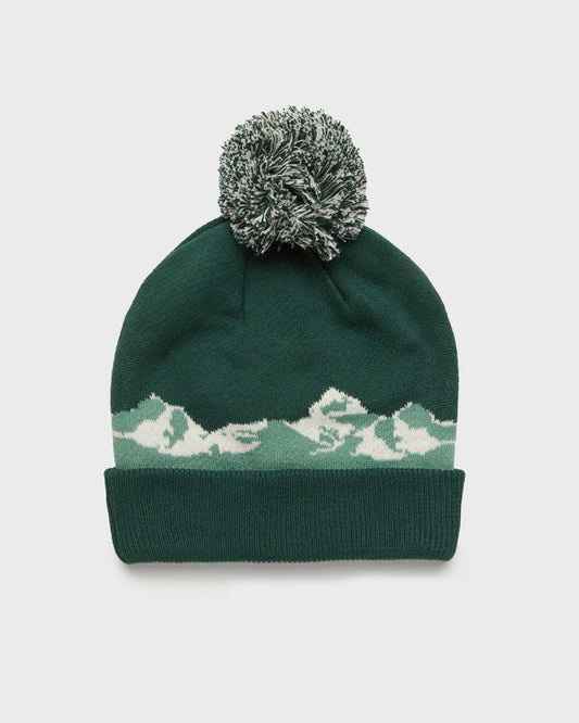 Mountain Scenic Pom Beanie