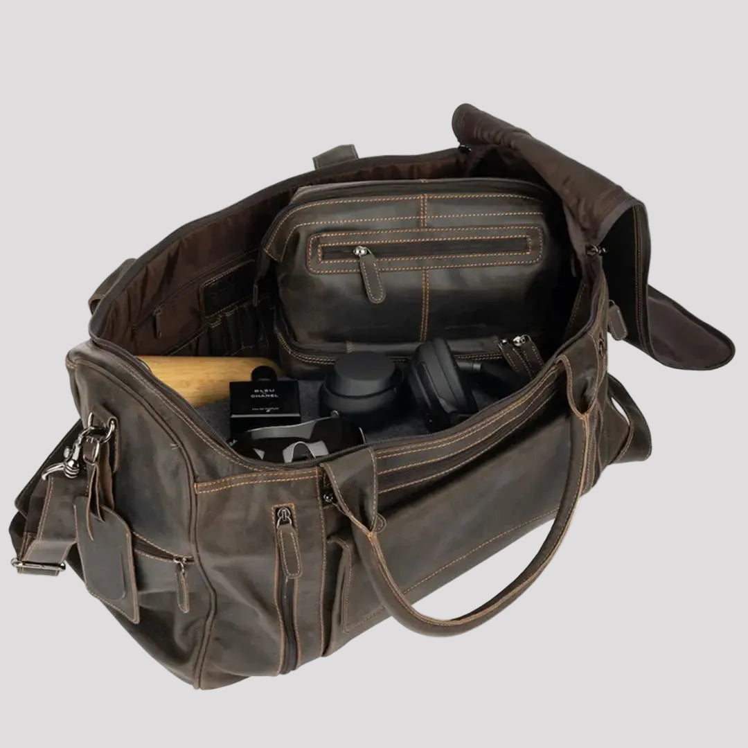 Greenwood Leather Regina Large Travel Duffle Bag