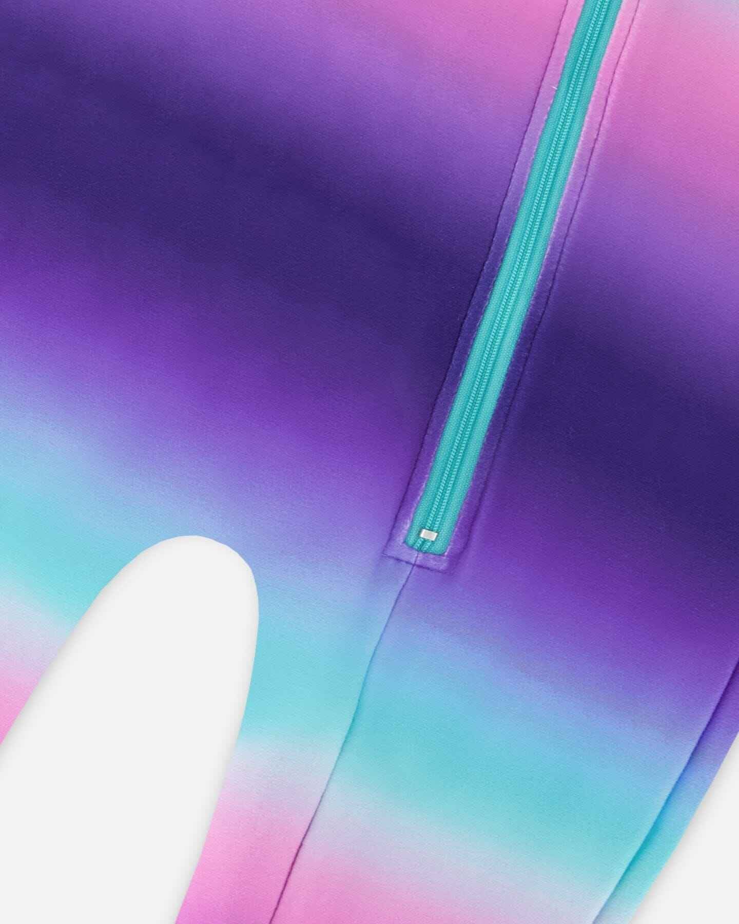 One-Piece Thermal Underwear Purple Gradient