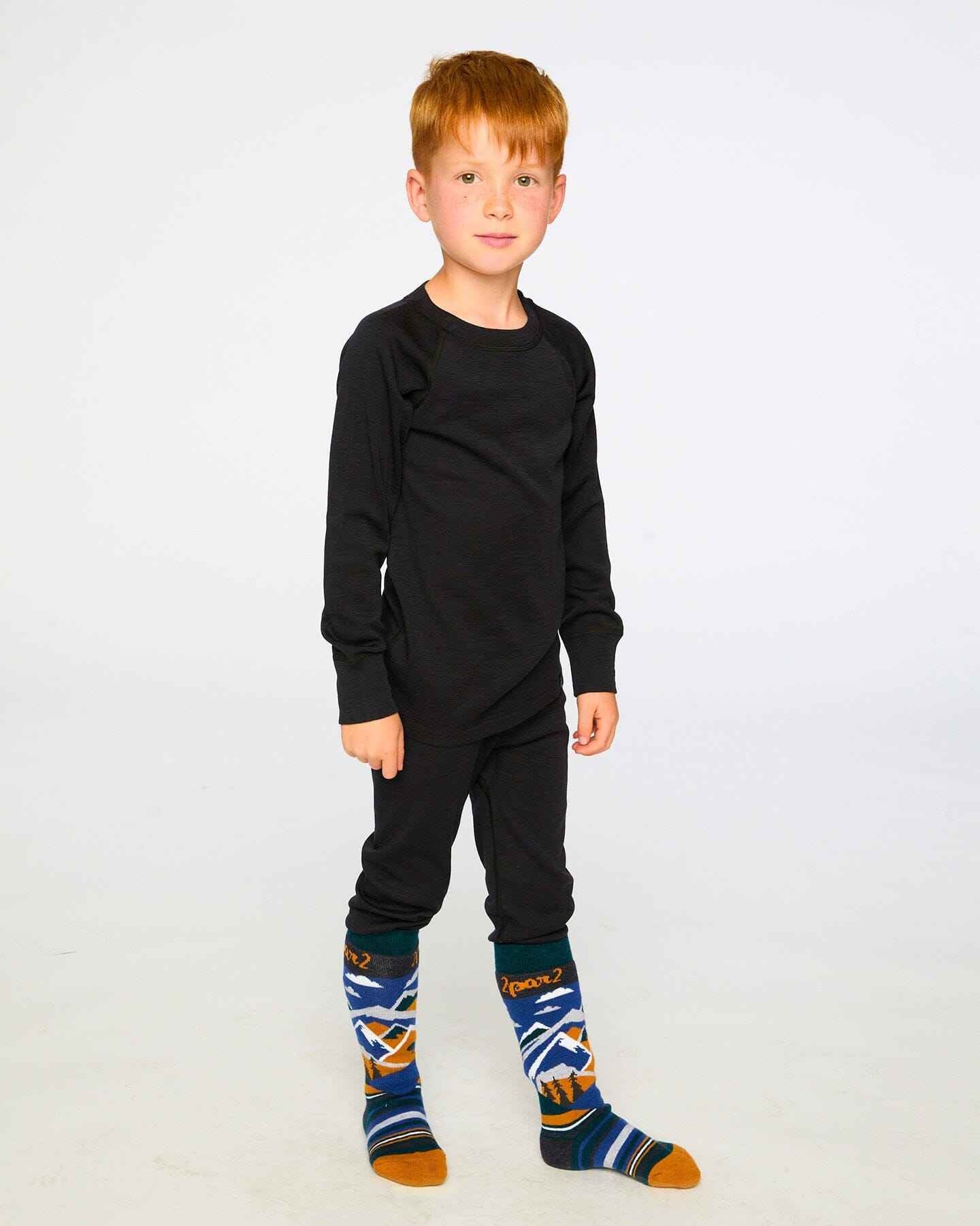 Merino Wool Base Layer Set Black