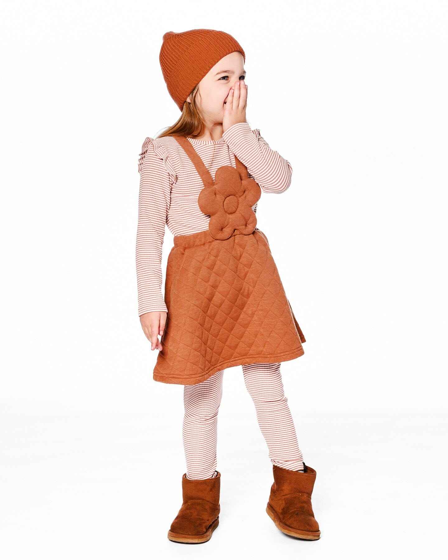 Quilted Overall Dress Mocha