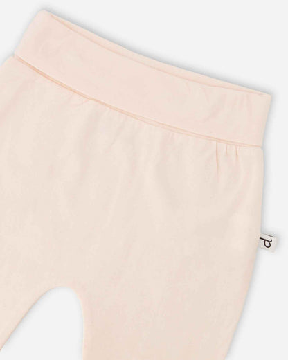 Organic Cotton Jersey Evolutive Pants Peach