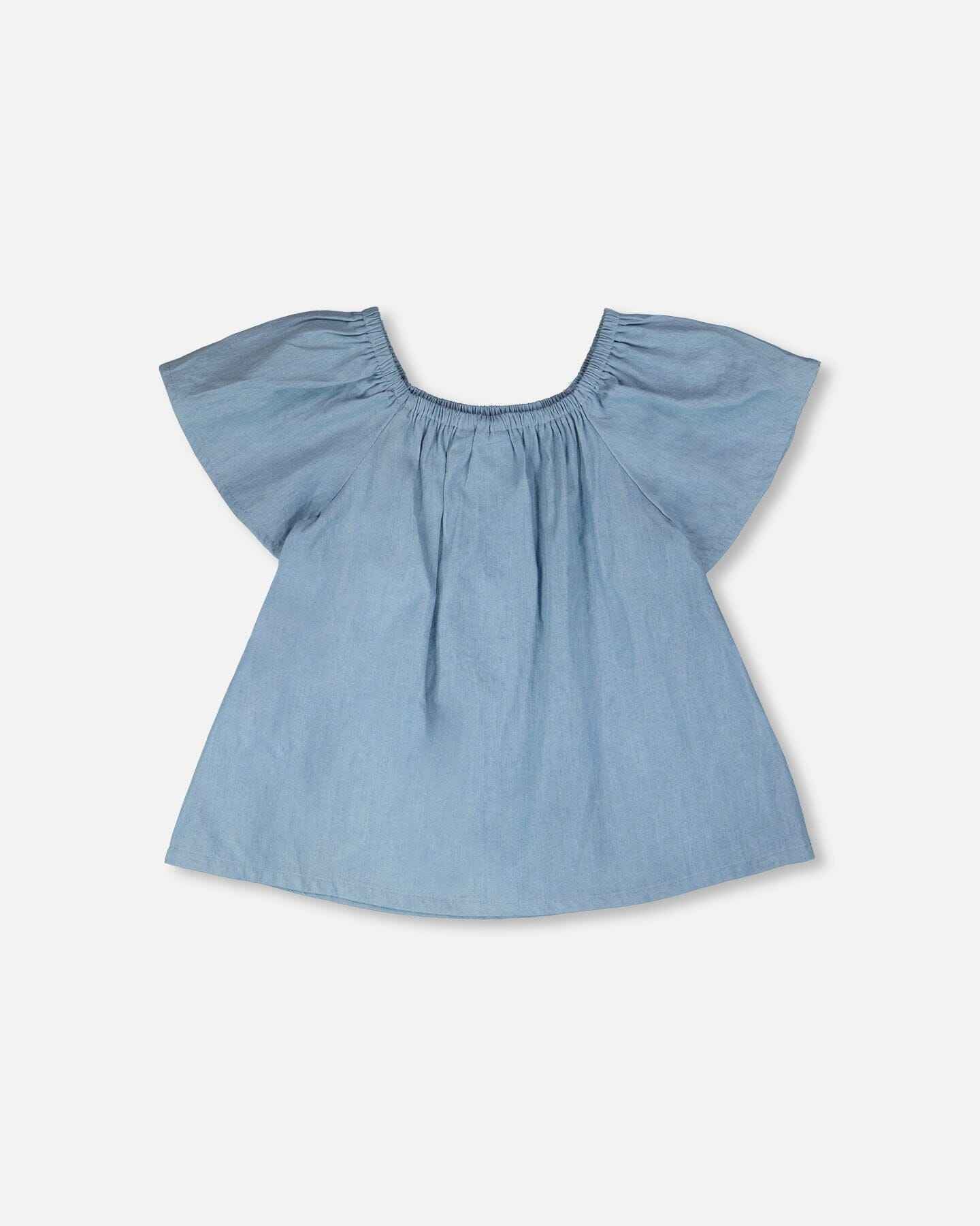 Blue Chambray Top