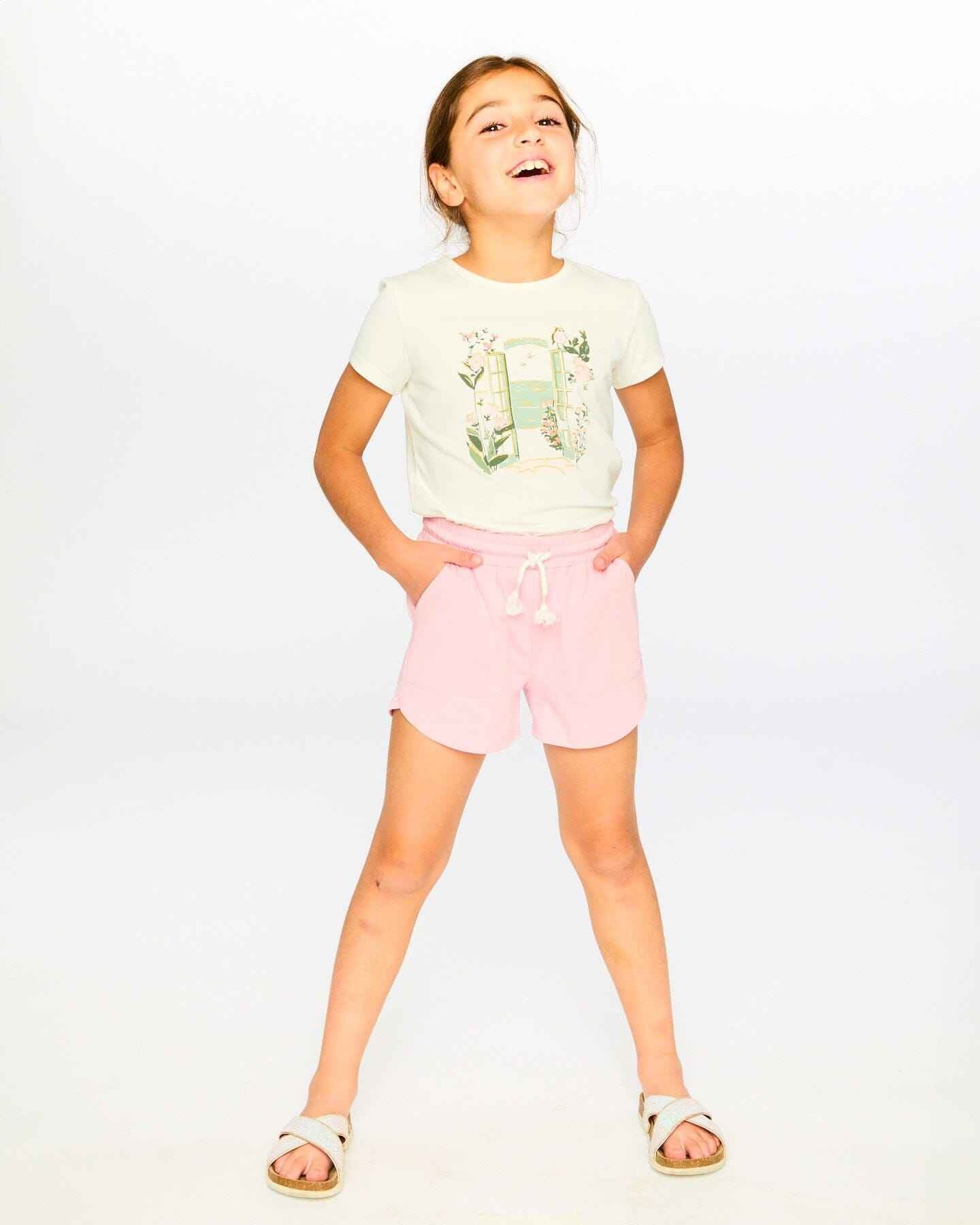 Organic Cotton Jersey Shorts Dusty Pink