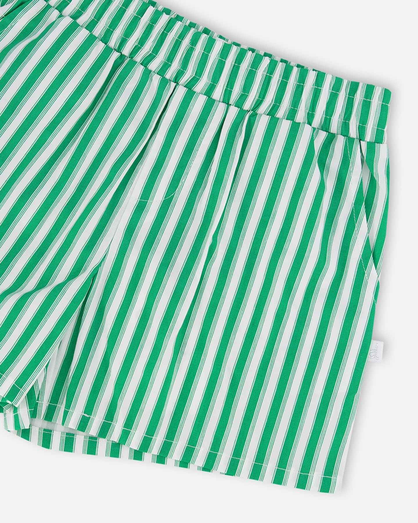 Striped Shorts Green