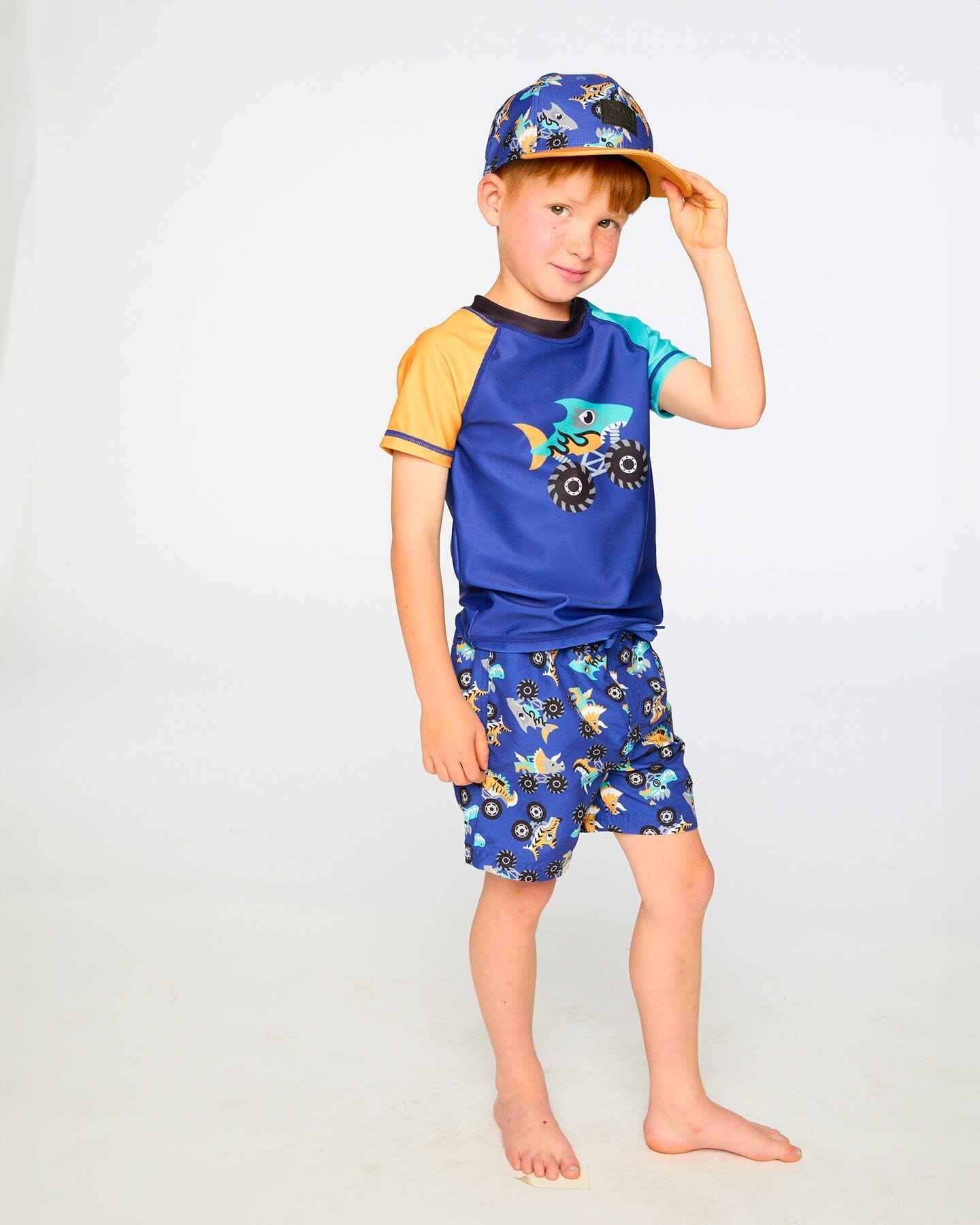Boardshorts Blue Truck Print