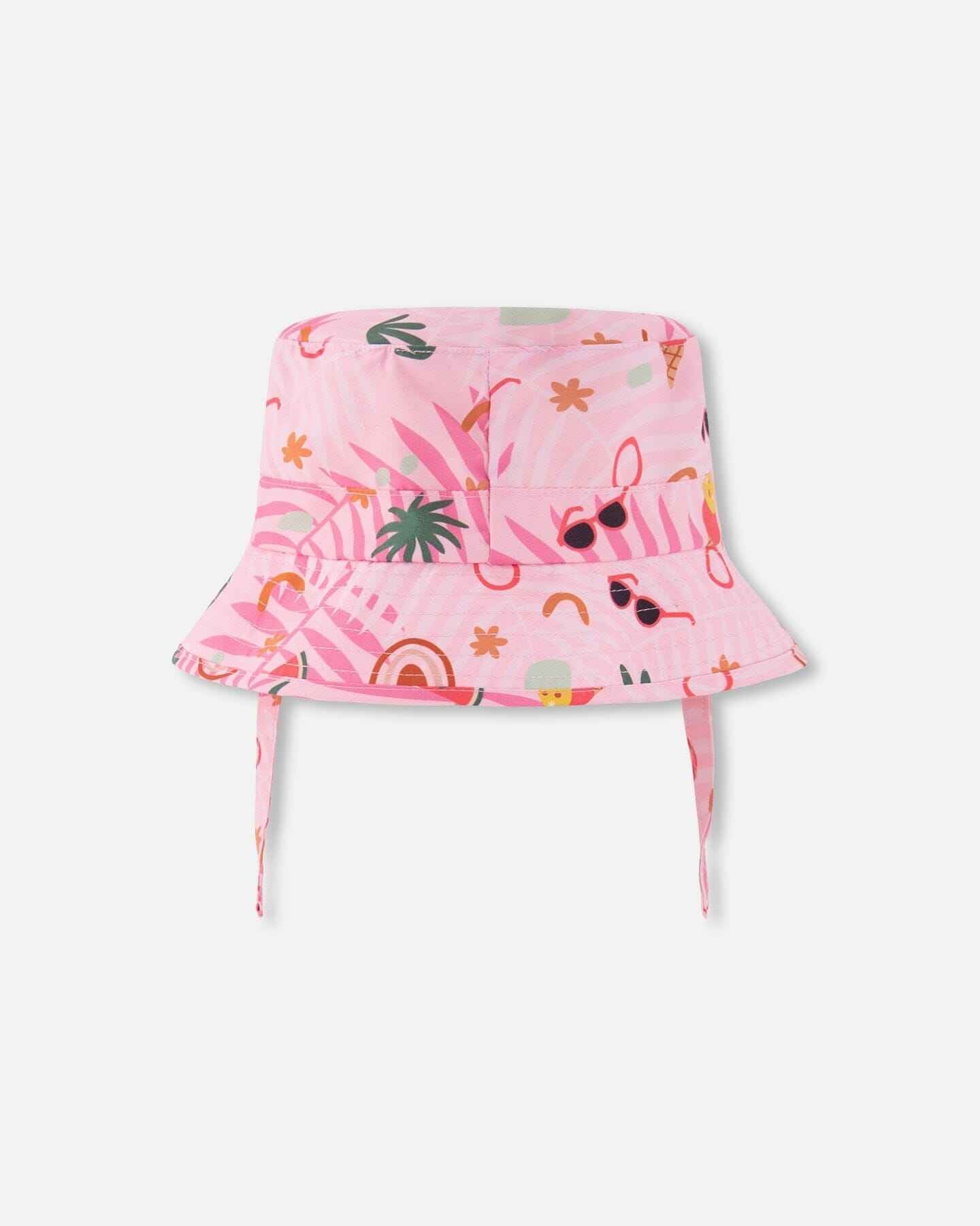 Beach Hat Pink Beach Print
