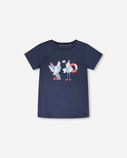 Organic Cotton Short Sleeve T-Shirt Blue