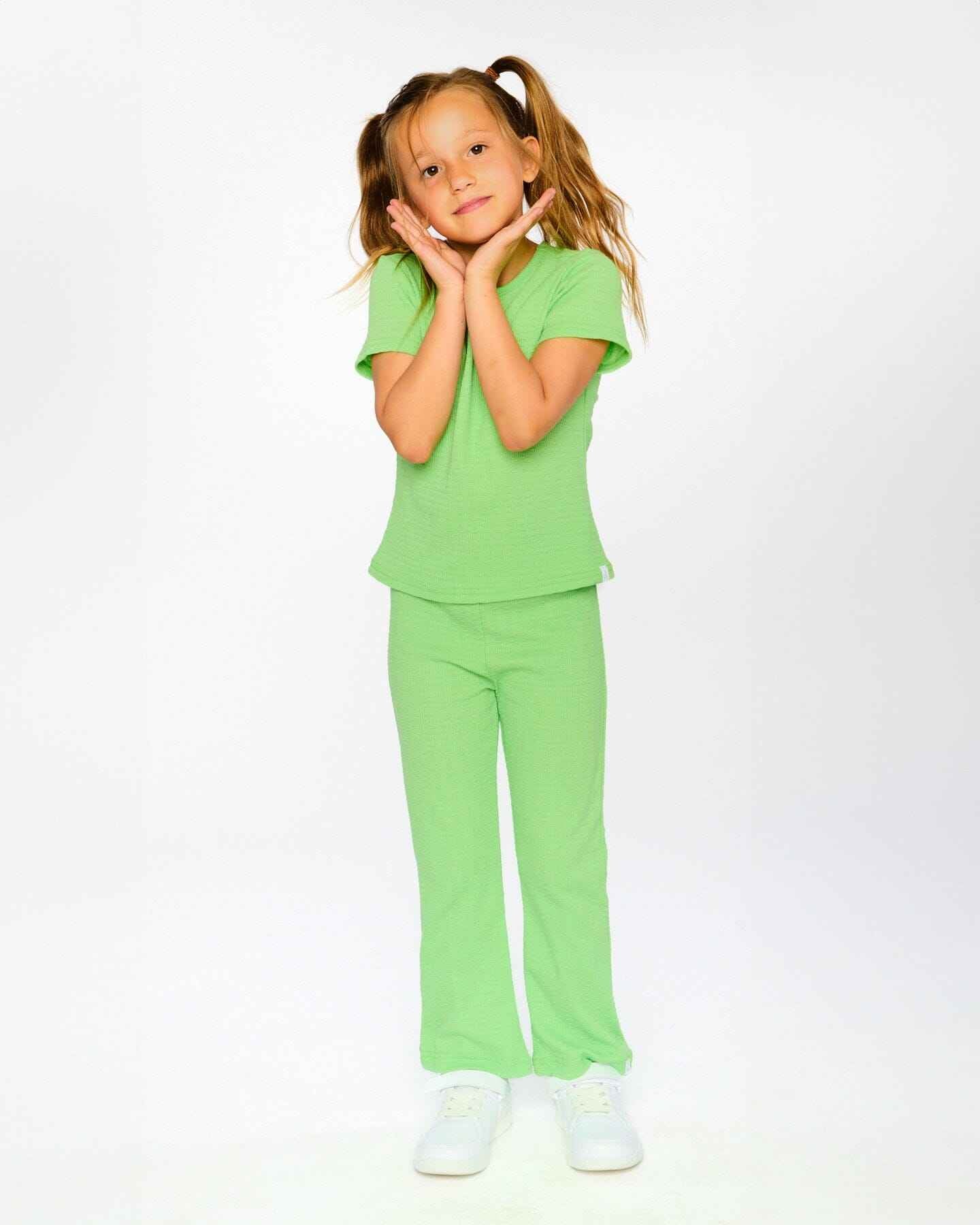 Crinkle Jersey Leggings Mint Green