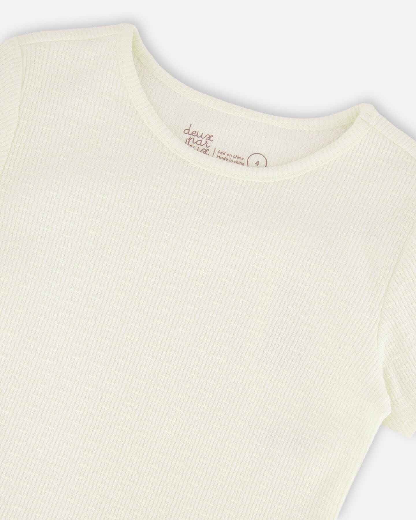 Crinkle Jersey T-Shirt Off White