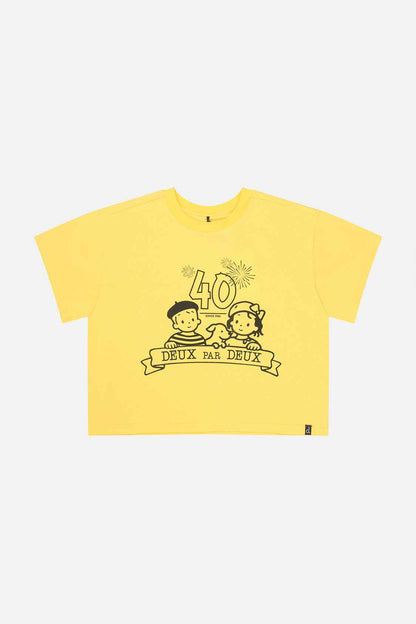 Adult 40Th Anniversary Graphic Boxy T-Shirt Honey Yellow