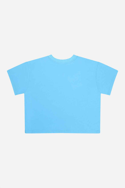Adult 40Th Anniversary Graphic Boxy T-Shirt Sky Blue