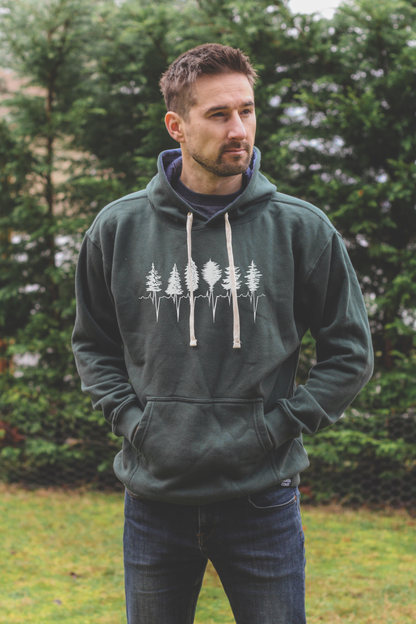 TREELINE Unisex Eco Hoodie - Forest Green