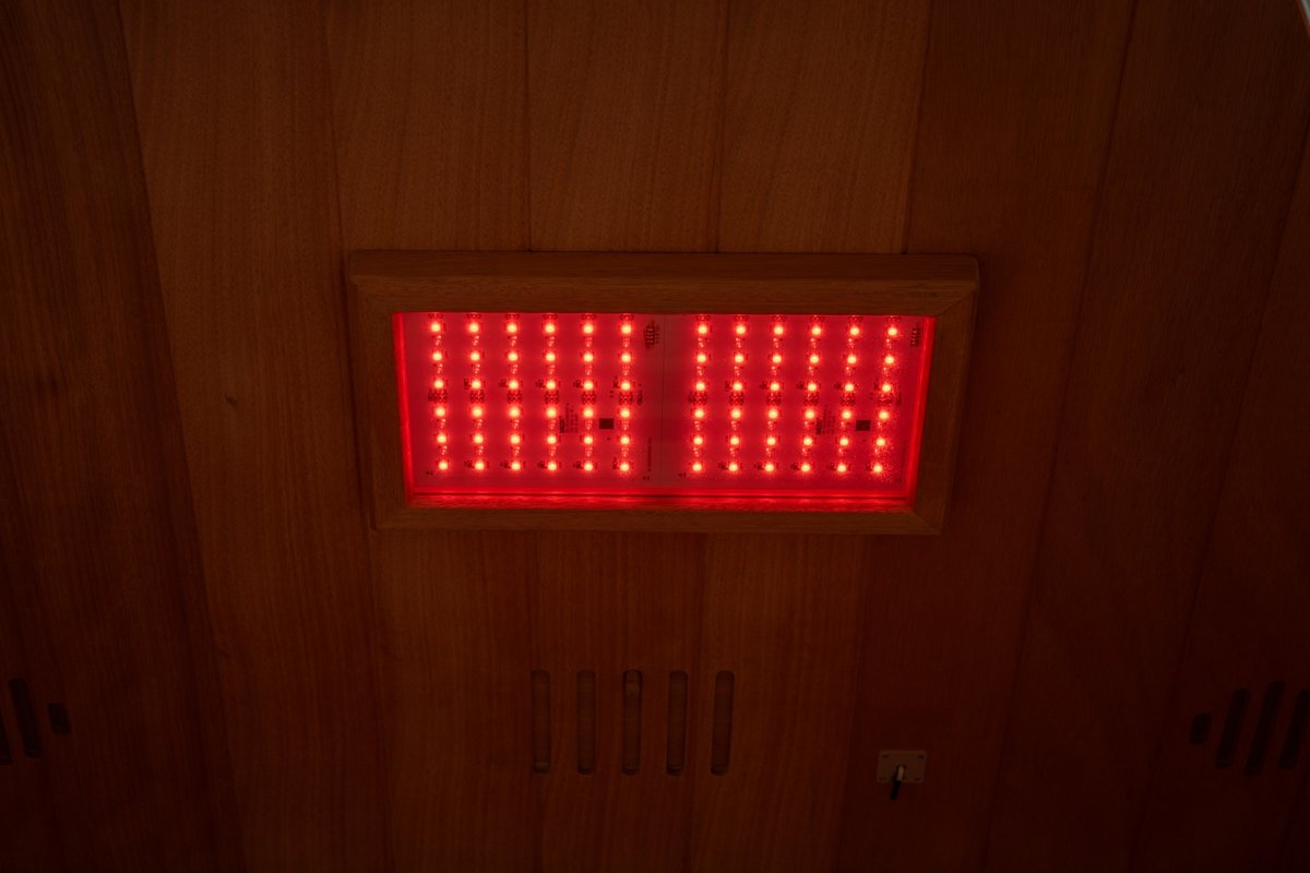 PREORDER NOVEMBER 2026-Costway 2-Person Dual Therapy Full Spectrum Infrared Sauna with Red Light Panel, WiFi App Control, Chromotherapy & Bluetooth – Okoume Wood- Fully Loaded Indoor Spa
