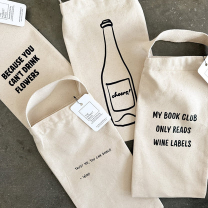 'My Book Club' Reusable Bottle Bag