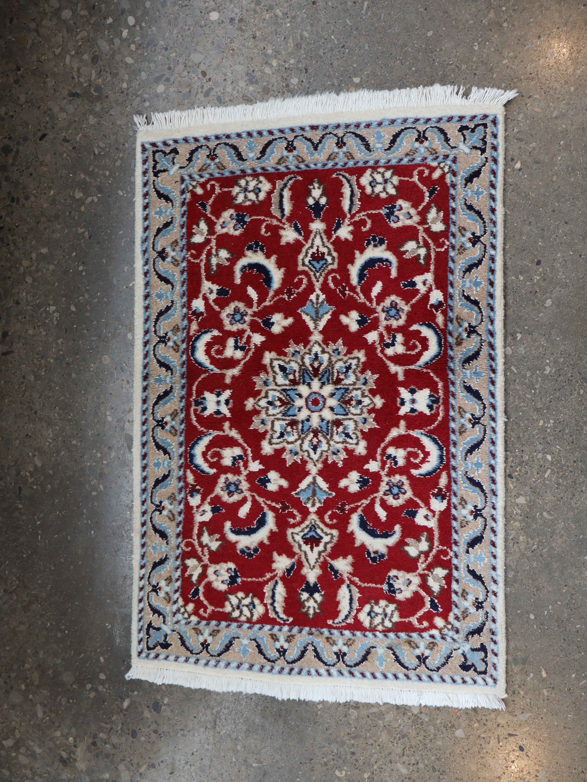 Persian Nain Rug | 1' 10" x 2' 11"