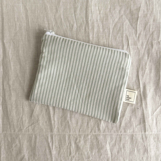 Water Resistant Snack Bag - Sage Stripes