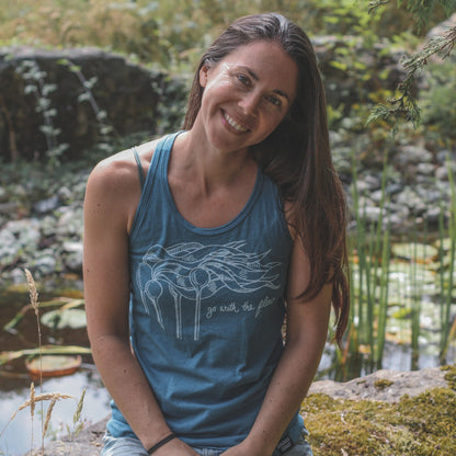 KELP FOREST - Women's Racerback Eco Tank Top - Teal