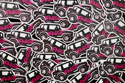 Faggot Jeep Sticker - Queer As Folk