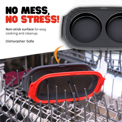 Micro Grill Egg Mate™ Microwave Egg Cooker – 2-Egg Sunny Side Up Maker with Steam Vent Lid – Fast Breakfast Sandwich Egg Mold – BPA-Free, Dishwasher Safe