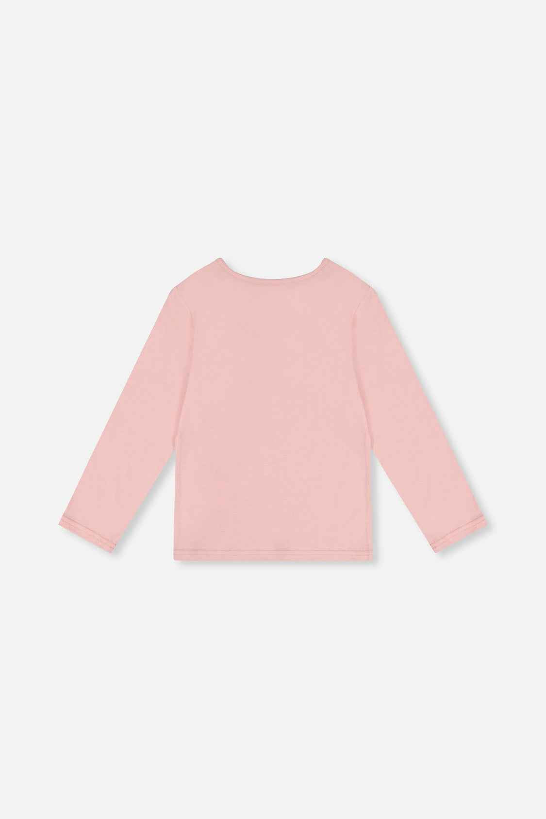 Long Sleeve Organic Cotton T-Shirt Pale Dusty Pink