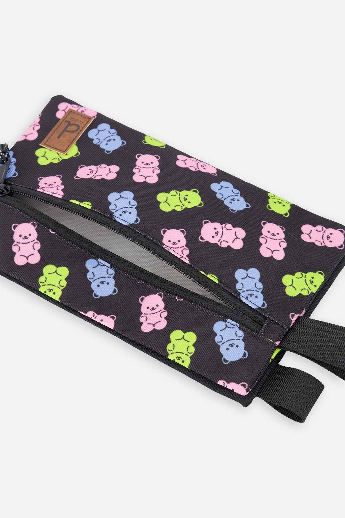 Pencil Case Black Printed Gummy Bears