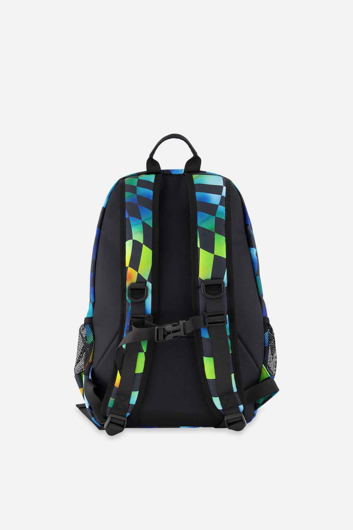 Kids Backpack Blue Checkered Print
