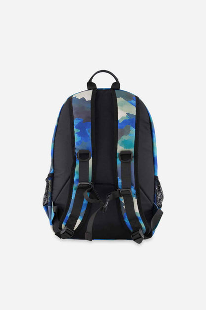 Kids Backpack Blue And Grey Camouflage