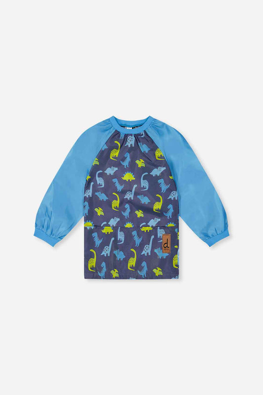 Apron Blue Printed Dinos