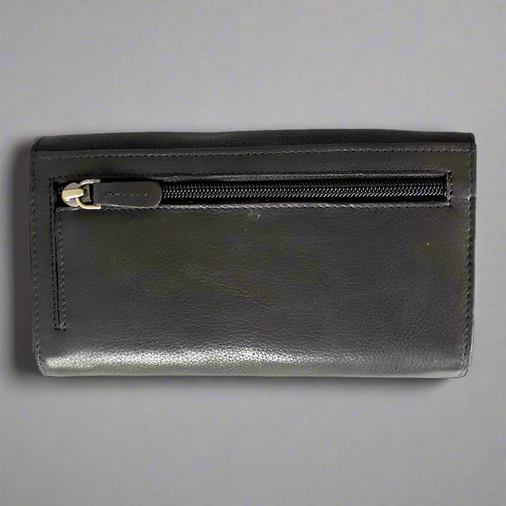 JBG International Women's Trifold RFID Leather Wallet