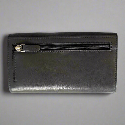 JBG International Women's Trifold RFID Leather Wallet