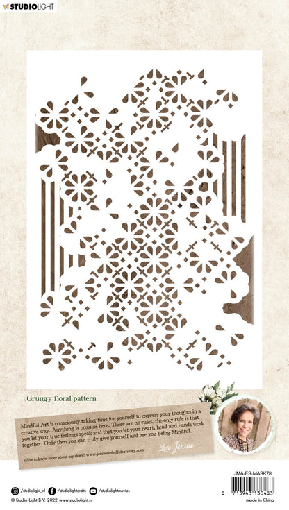 JMA Mask Grungy Floral Pattern Essentials 148x210x1mm 1 PC nr.78