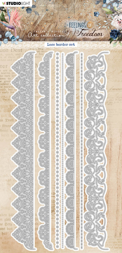 JMA Cutting Die Lace Border Set Feelings Of Freedom 103x210x1mm 7 PC nr.515