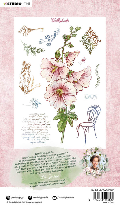 JMA Clear Stamp Hollyhock Romantic Moments 135x197x3mm 12 PC nr.483