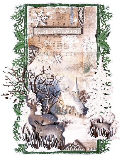 JMA Cutting Die Christmas Borders Vintage Christmas 95x210x1mm 8 PC nr.720